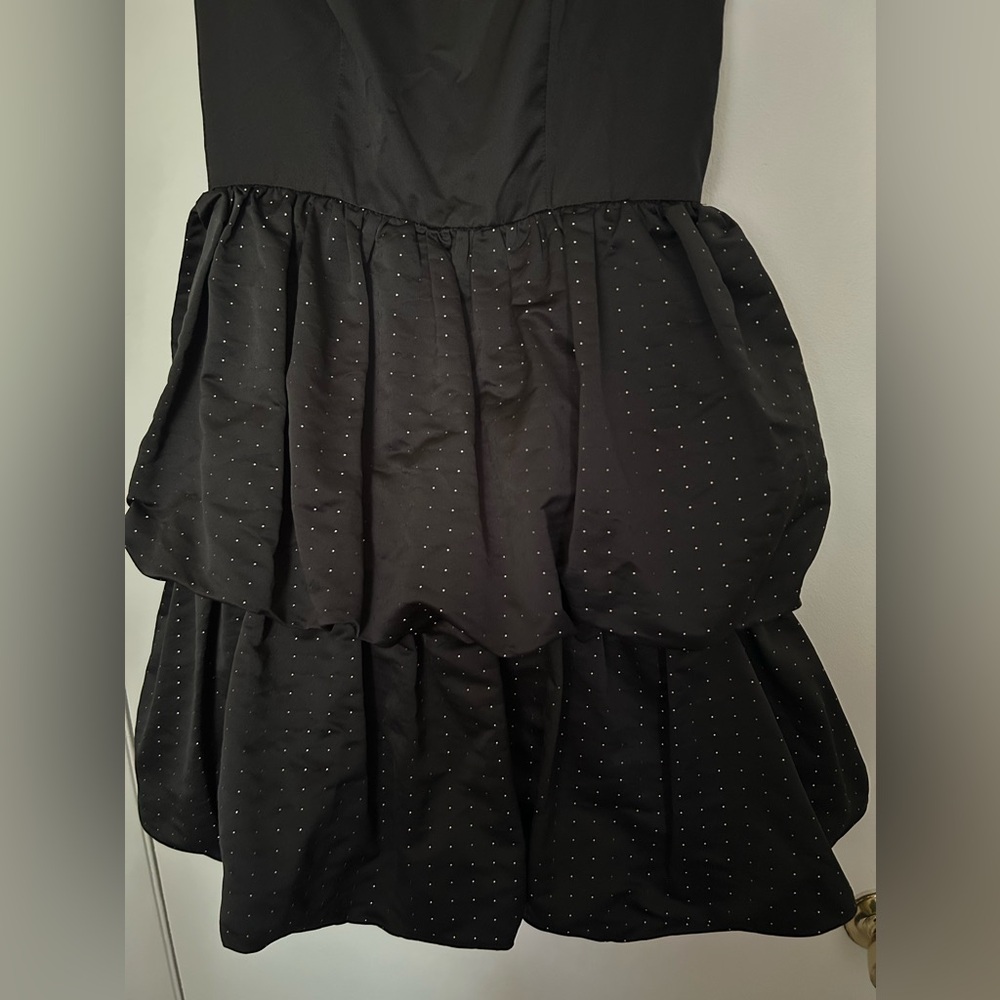 Reiss Faith Black Bubble Polka Dot Mini Cocktail Dress - Size 2 - Picture 5 of 10